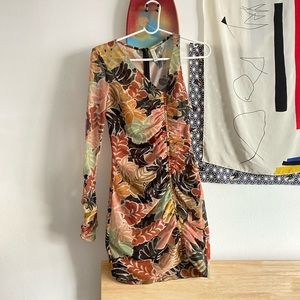 Bec & Bridge Floral Mesh One Shoulder size xs/2
